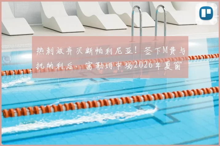 热刺放弃买断帕利尼亚！签下M费与托纳利后，富勒姆中场2026年夏窗将何去何从？